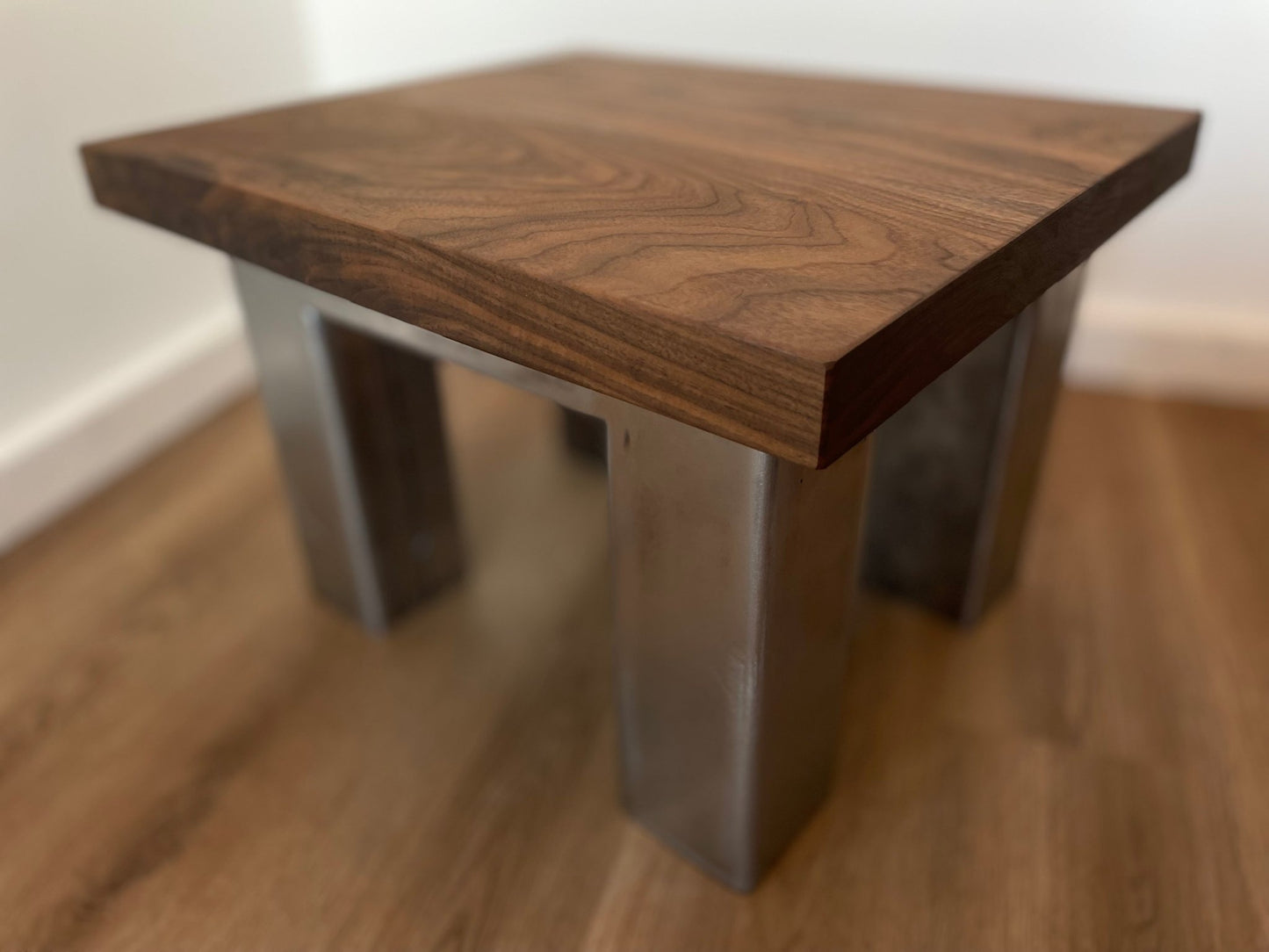 Steel and Walnut Table